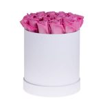 Round Pink Rose Box