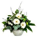 gerbera white arrangements1